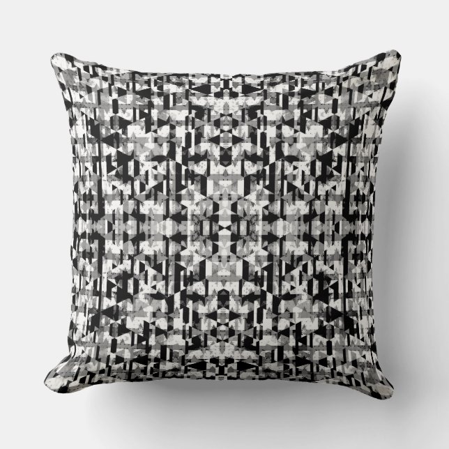 Cute Black white geometric pattern Cushion (Front)
