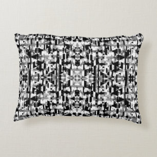 Cute Black white geometric pattern Decorative Cushion