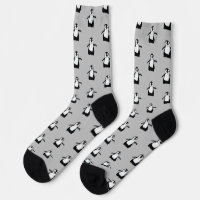 Cute Black white grey Penguin pattern