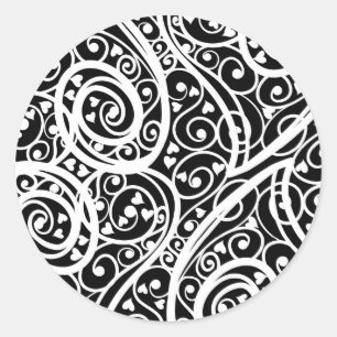 Cute black white hearts love background design lon classic round sticker