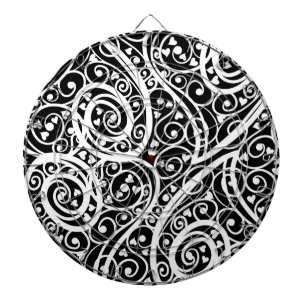 Cute black white hearts love background design lon dartboard