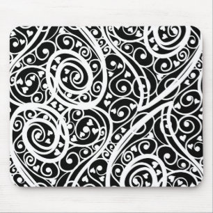 Cute black white hearts love background design lon mouse mat