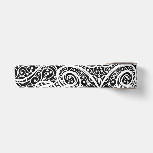 Cute black white hearts love background design lon satin ribbon