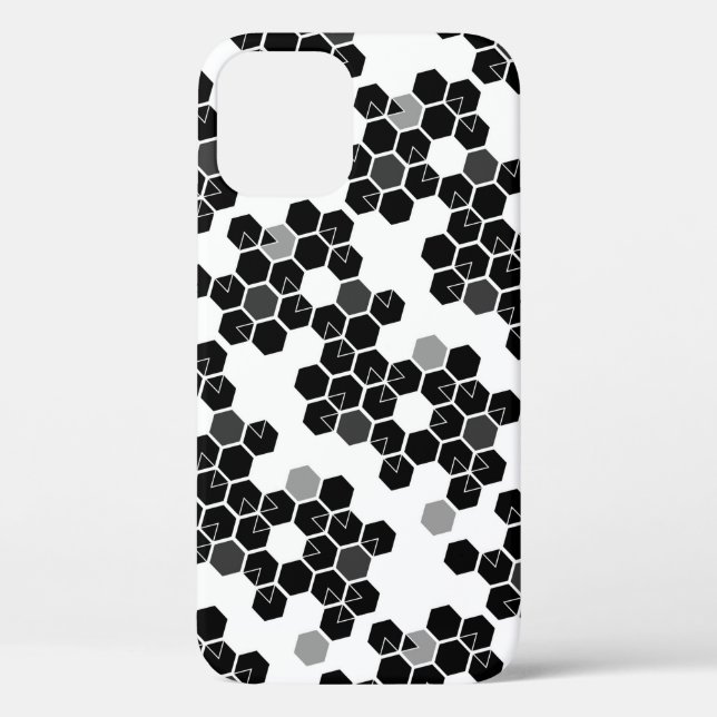 Cute black white hex data patterns Case-Mate iPhone case (Back)
