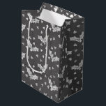 Cute Black & White Holly Christmas Chalkboard Medium Gift Bag<br><div class="desc">Modern black and white holly Christmas chalkboard look gift bag.</div>