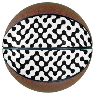 Cute black white labyrinth pattern basketball