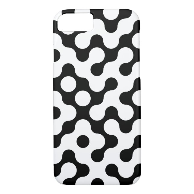 Cute black white labyrinth pattern Case-Mate iPhone case (Back)