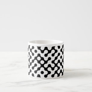 Cute black white labyrinth pattern espresso cup