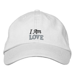 Cute Black White Love Quote Pink Personalised  Embroidered Hat