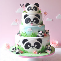 CUTE  BLACK & WHITE PANDA THEMED KIDS BIRTHDAY 