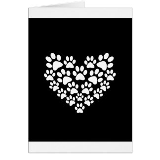 Cute Black White Paw Print