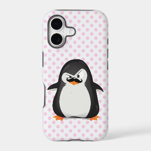 Cute Black White Penguin And Funny Moustache