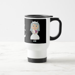 Cute Black & White Sober Princess Travel Mug