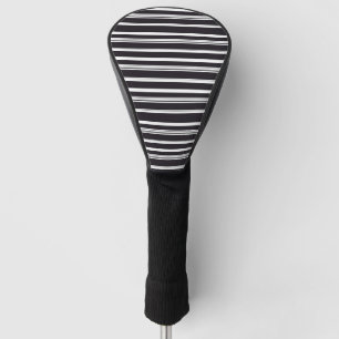 Cute black white stripes golf head cover
