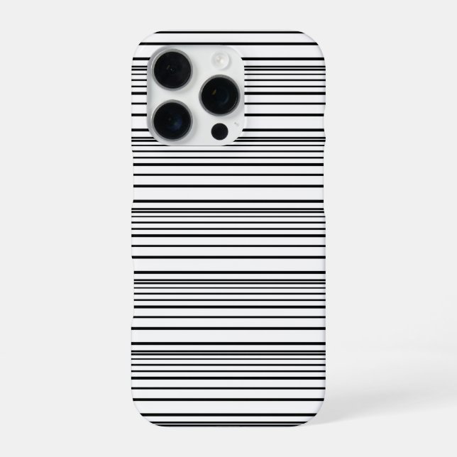 Cute black white stripes iPhone case (Back)