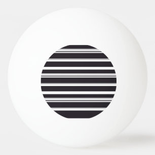 Cute black white stripes ping pong ball