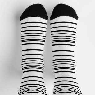 Cute black white stripes socks