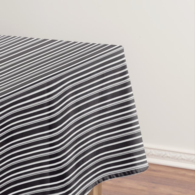 Cute black white stripes tablecloth (In Situ)