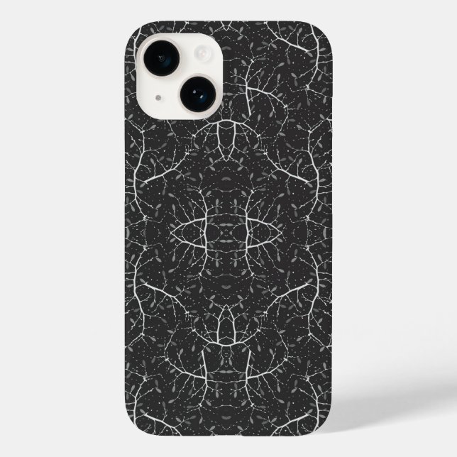 Cute black white tree pattern Case-Mate iPhone case (Back)