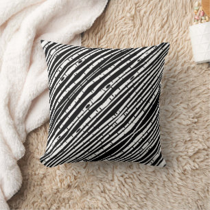Cute black white tree pattern cushion