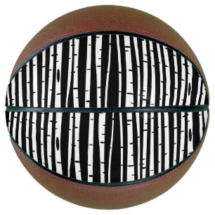 Cute black white tree pattern mouse pad drum stick basketball