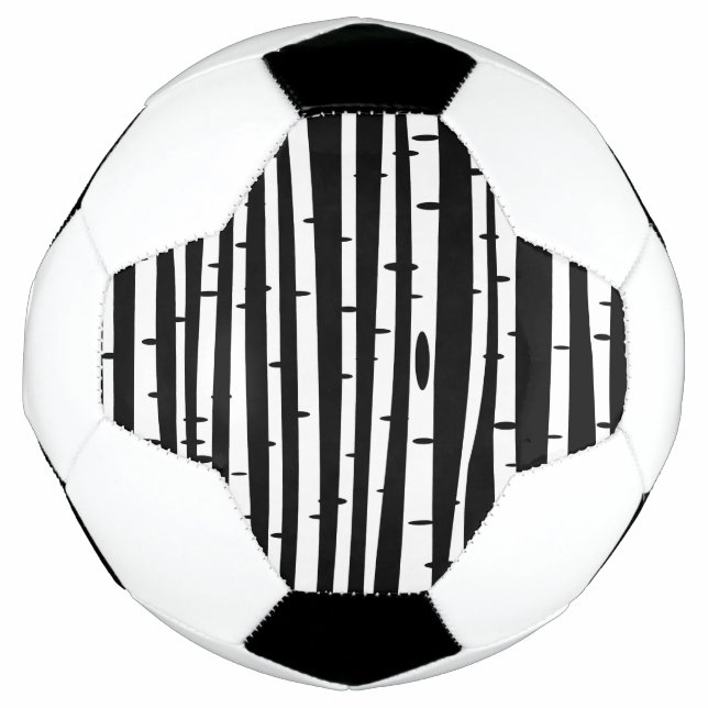 Cute black white tree pattern mouse pad drum stick football (Front)