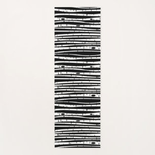 Cute black white tree pattern mouse pad drum stick yoga mat