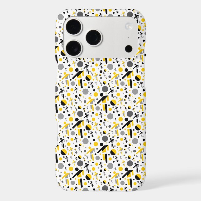 Cute black yellow football silhouette pattern (Back)