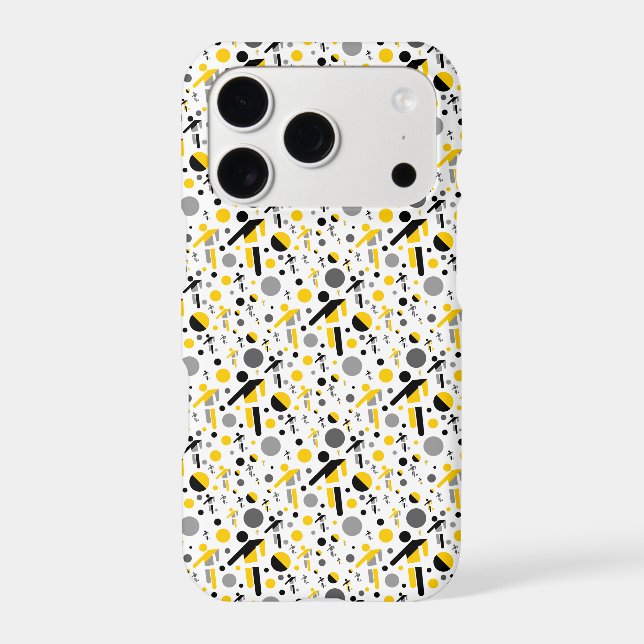 Cute black yellow football silhouette pattern (Back)