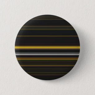 Cute black yellow stripes 6 cm round badge