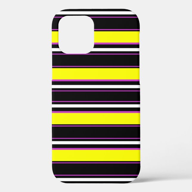 Cute black yellow stripes Case-Mate iPhone case (Back)
