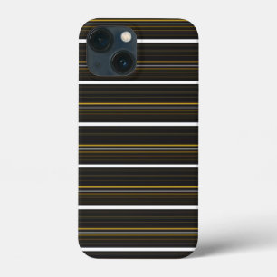 Cute black yellow stripes  iPhone 13 mini case