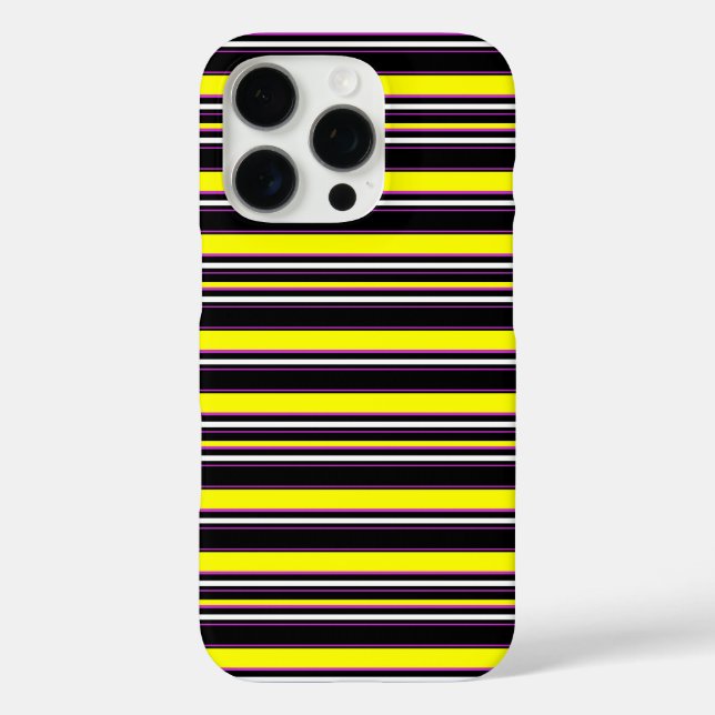 Cute black yellow stripes Case-Mate iPhone case (Back)