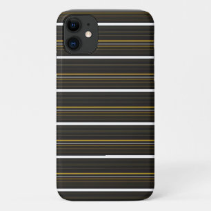Cute black yellow stripes iPhone 11 case