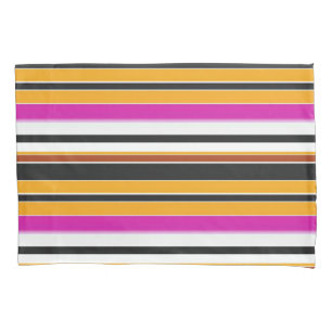 Cute black yellow stripes pillowcase