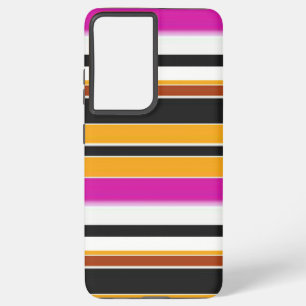 Cute black yellow stripes samsung galaxy case