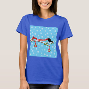 Cute Blackbird And Cardinal On Branch - MERRY XMAS T-Shirt