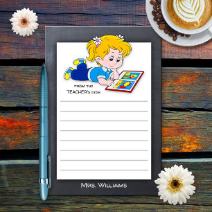 Cute Blackboard Teacher Girl Post-it Notes