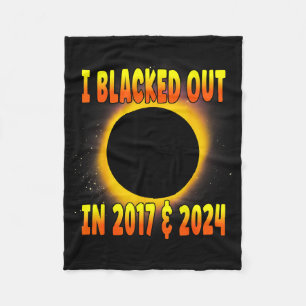 Cute Blacked Out 2017 Total Solar Fleece Blanket