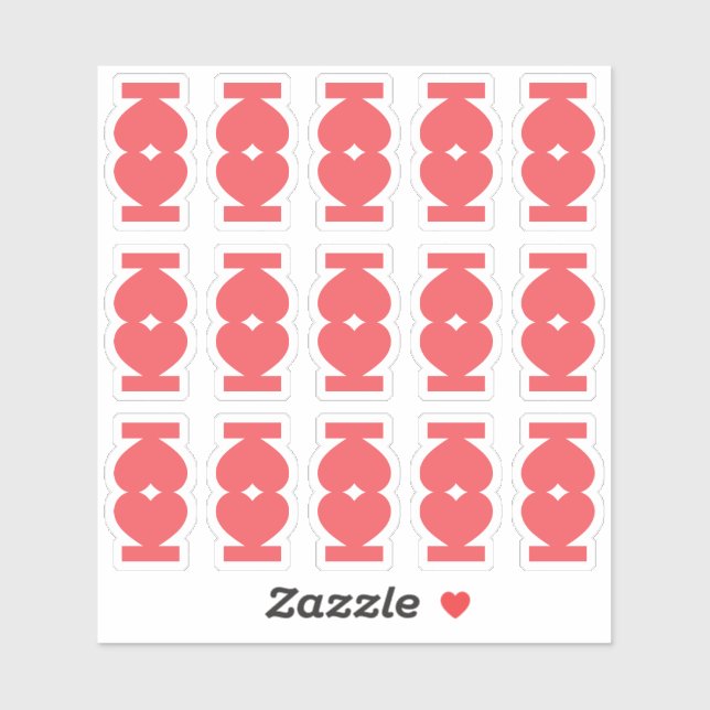 Cute Blank Heart Shape Index Tabs Journal Divider (Sheet)