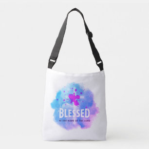 Cute Blessed Be The Name of the Lord Christian Crossbody Bag