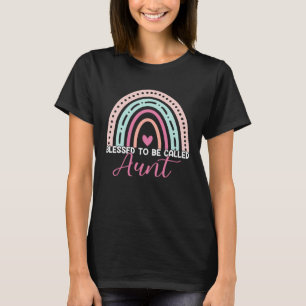 Cute Blessed To Be Called Aunt Rainbow Mum Grandma T-Shirt