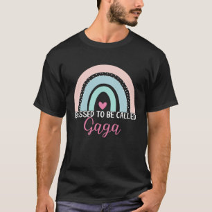 Cute Blessed To Be Called Gaga Boho Rainbow Mom Gr T-Shirt