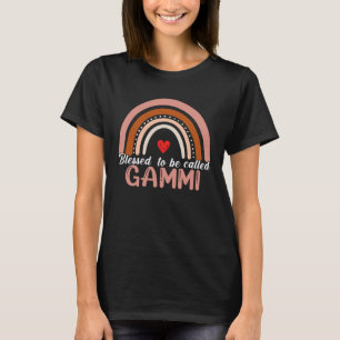 Cute Blessed To Be Called Gammi Rainbow Women Moth T-Shirt
