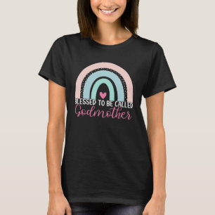 Cute Blessed To Be Called Godmother Boho Rainbow M T-Shirt
