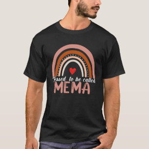 Cute Blessed To Be Called Mema Rainbow Women Mothe T-Shirt