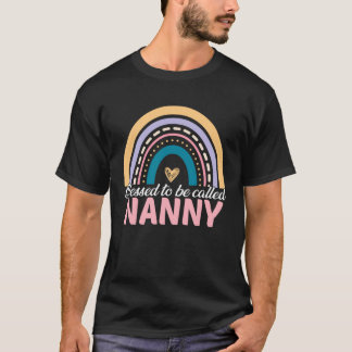 Cute Blessed To Be Called Nanny Rainbow Mother s D T-Shirt