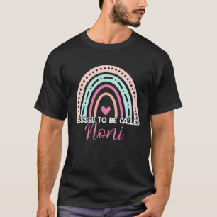 Cute Blessed To Be Called Noni Rainbow Mum Grandma T-Shirt