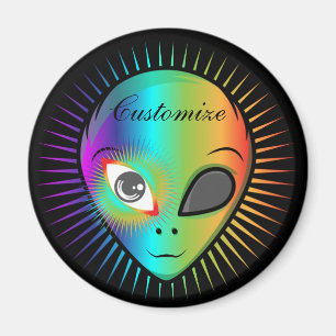 Cute Blinking Alien Head Thunder_Cove Magnet