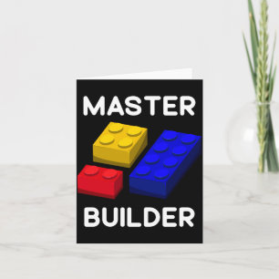 Cute Block Building Kids Toys Brick Builders Card